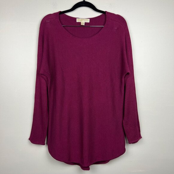 MICHAEL Michael Kors Women's Raspberry Color Zipper Detail Knit Sweater Size S - Picture 1 of 7